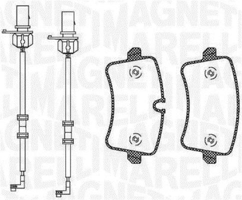 MAGNETI MARELLI stabdžių trinkelių rinkinys, diskinis stabdys 363916060674